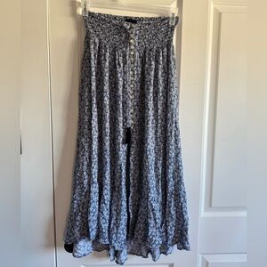 RACHEL Rachel Roy Navy Floral A-Line Skirt